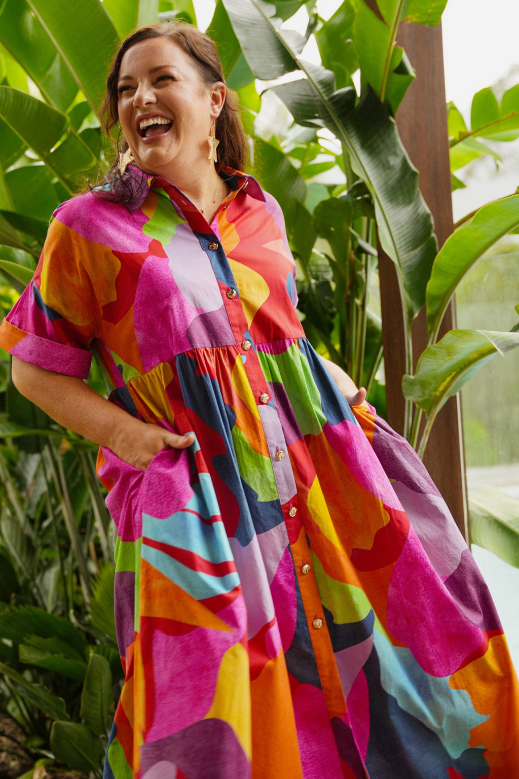 PREORDER - Colourful Camo Dress