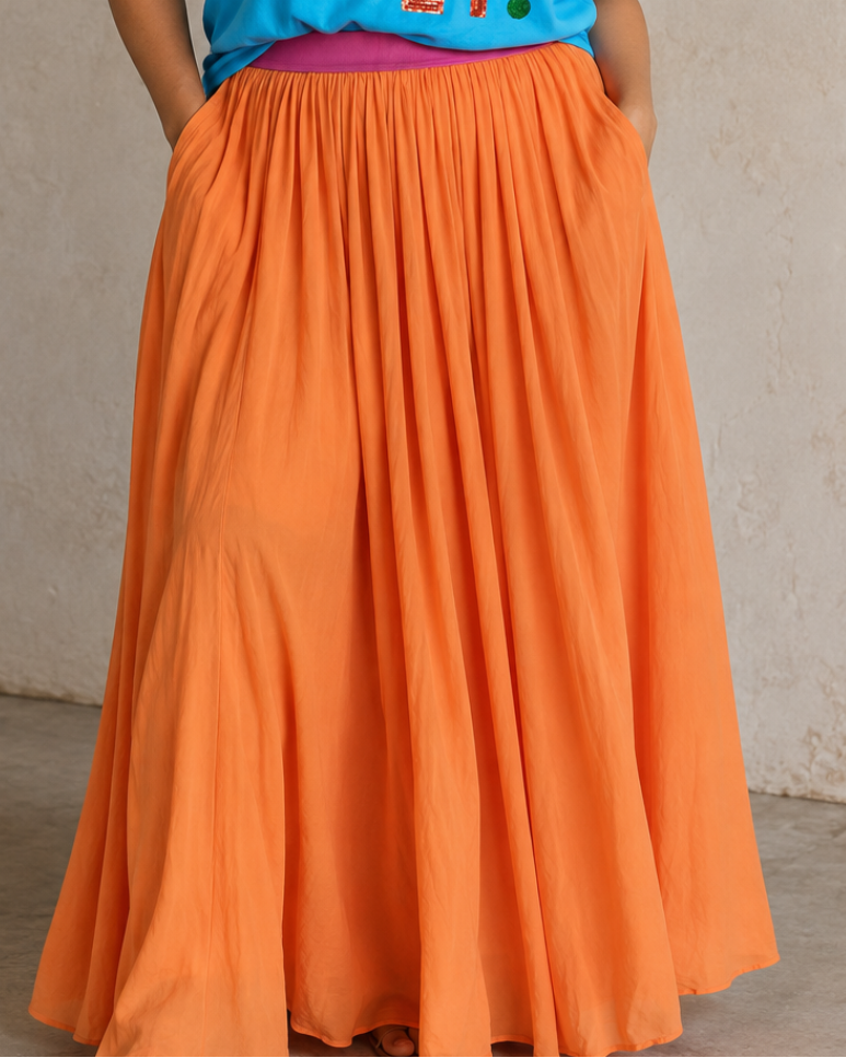 PREORDER - Orange Lux Skirt
