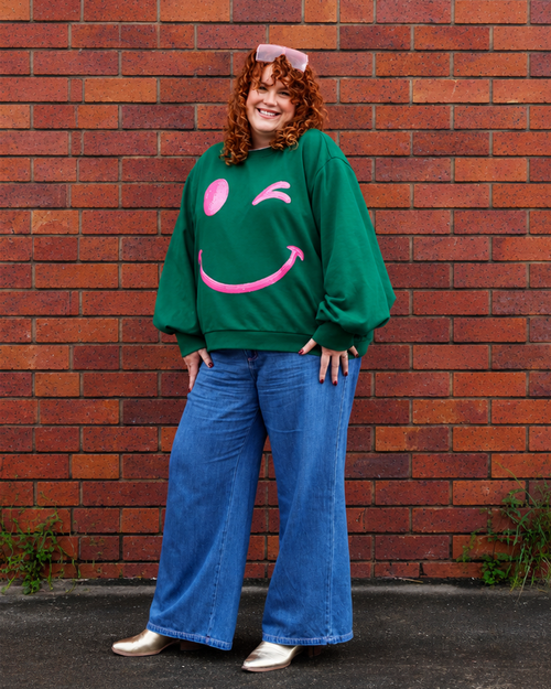PRE-ORDER: Bowie Jumper in Smiley