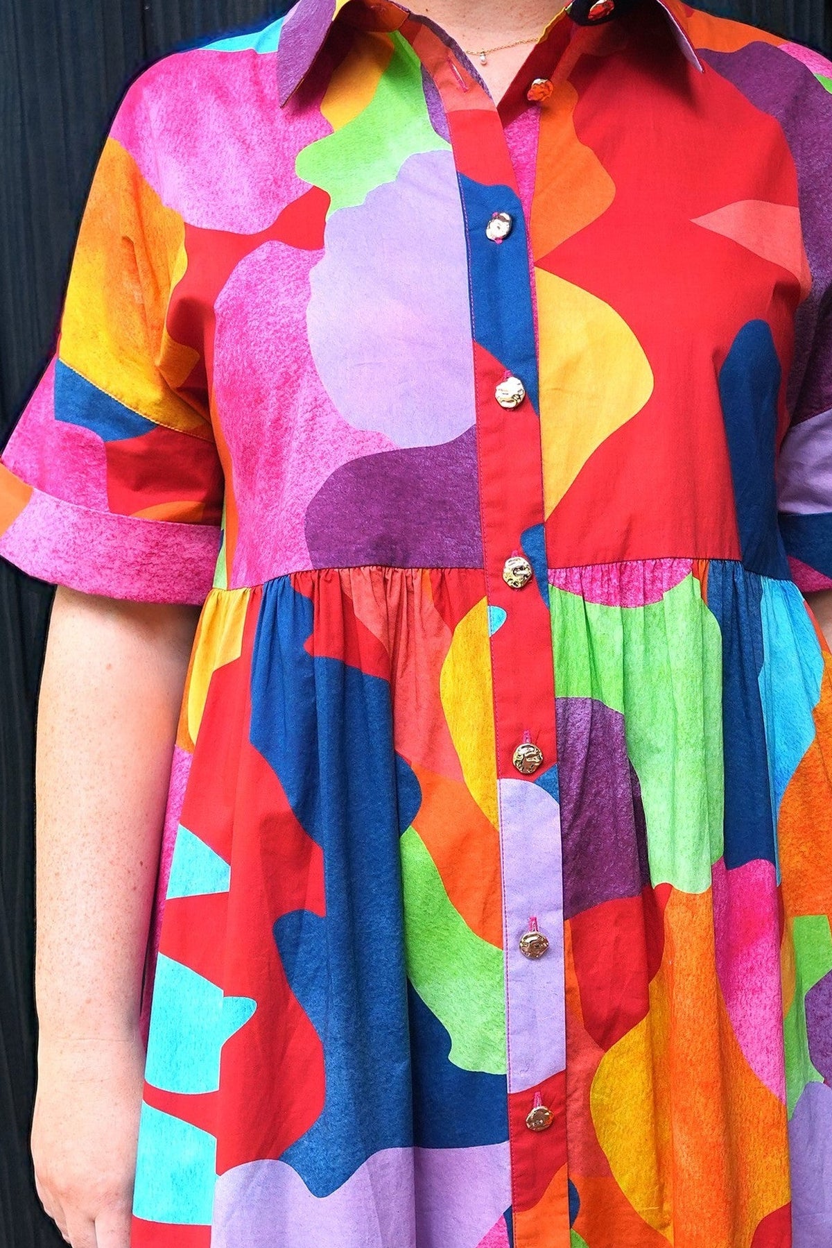 Colourful Camo Ange Dress, front