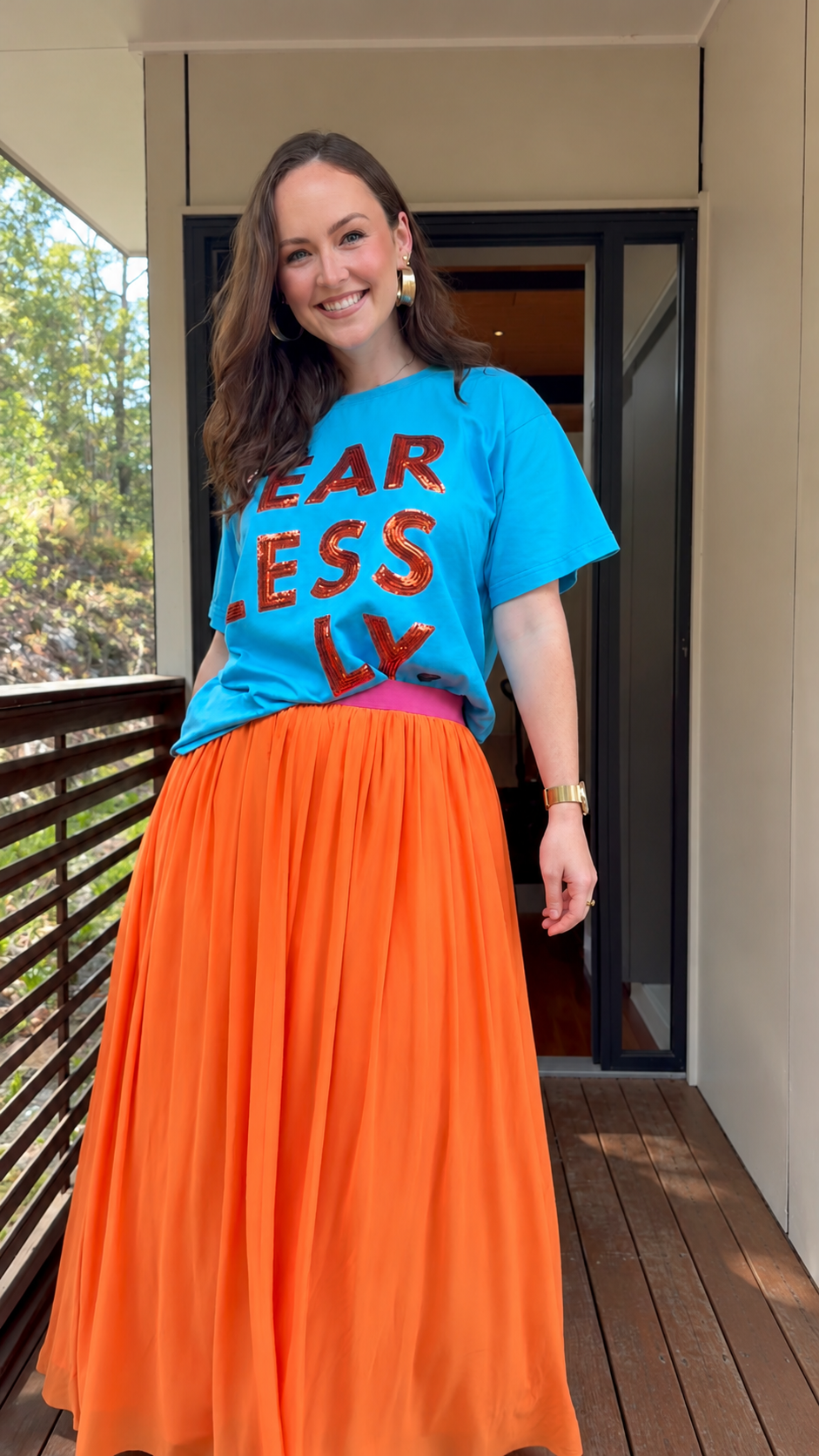 PREORDER - Orange Lux Skirt
