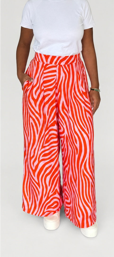PRE-ORDER Jasmine Pant in Pink Zebra