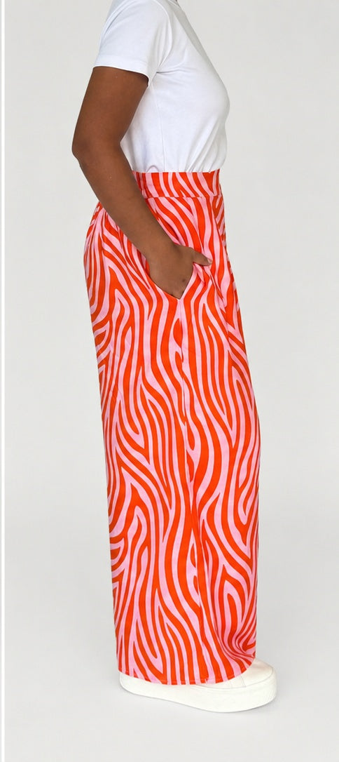 PRE-ORDER Jasmine Pant in Pink Zebra