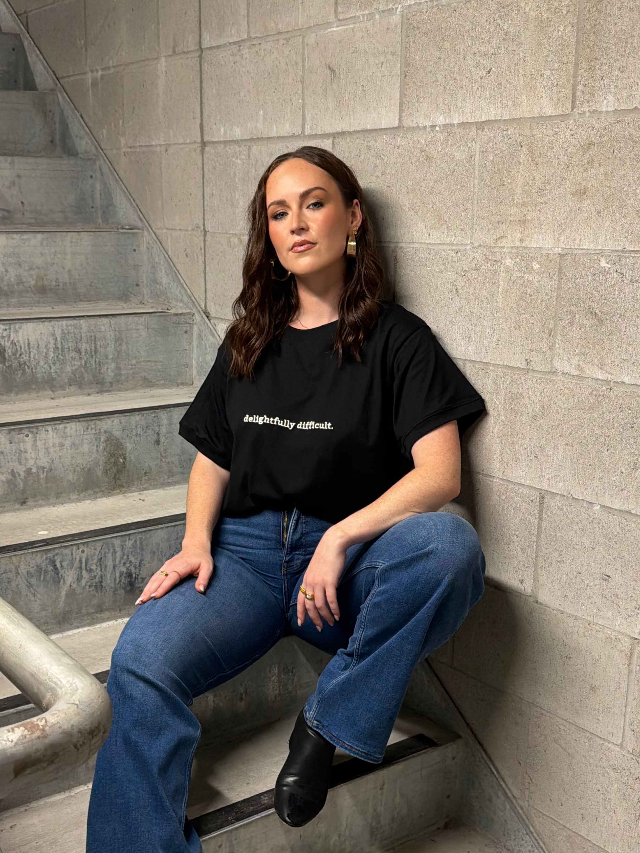 Boxy Tee in Delightfully Difficult